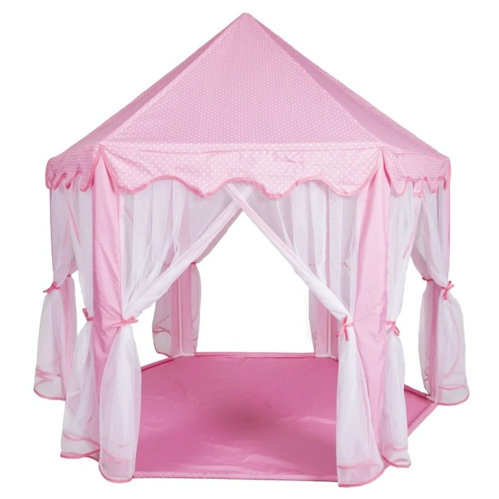 Large Indoor And Outdoor Kids Play House Pink Hexagon Princess Castle Tent